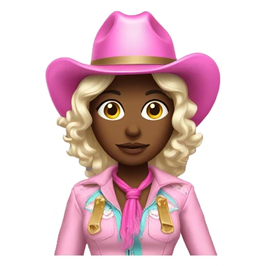 Disco cowgirl pink sticker