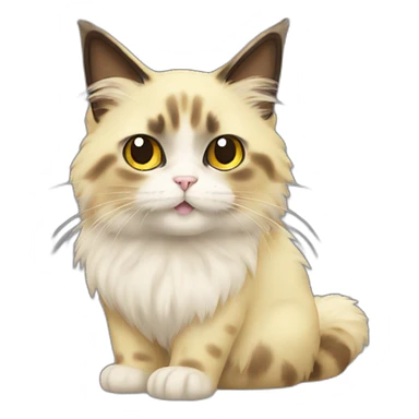 ragdoll-cat-pikachu sticker