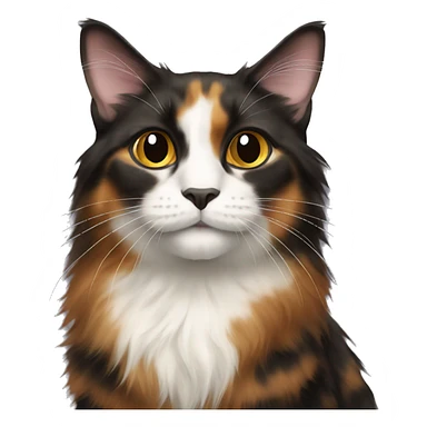 Long hair tortoiseshell cat sticker