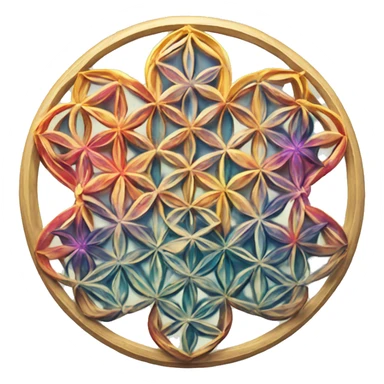 Flower of life sacred sticker