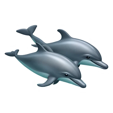 A bunch of dolphins swimming in the ocean with rainbows and clouds  sticker