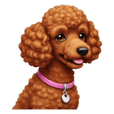 Red poodle sticker