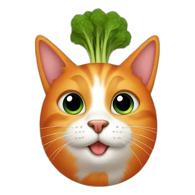 Cat carrot sticker