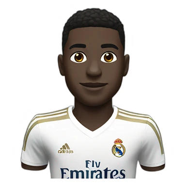 Vinicius jr with real madrid jersey sticker