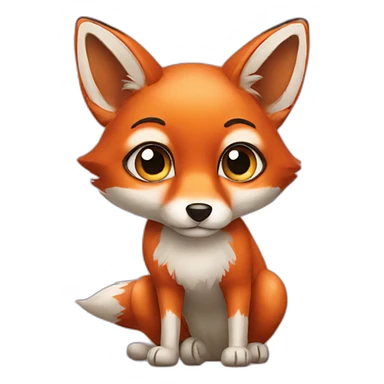 fox big eyes sticker