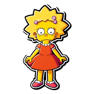 Lisa Simpson from the Simpson sticker