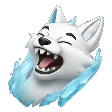 Icefox screaming sticker