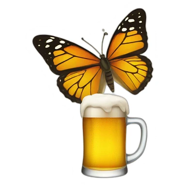butterfly with beer sticker