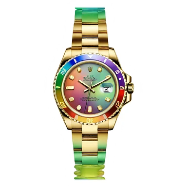 Rolex Watch rainbow sticker