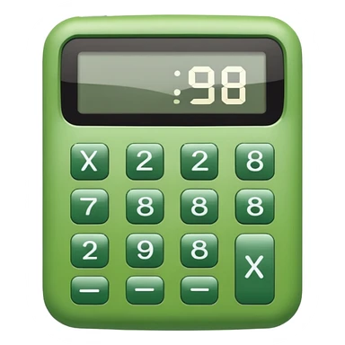 green calculator sticker