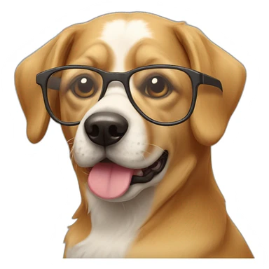 Chien avec lunettes de soleil sticker