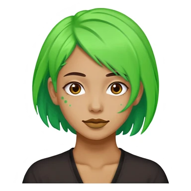 Neon  ,green ,Haired People  sticker