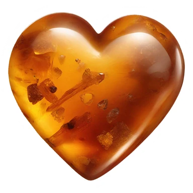 Amber heart sticker