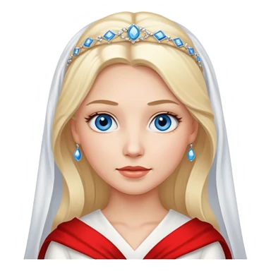 white blond beautiful bride with blue eyes sticker