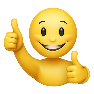 Smiley face with thumbs up sticker