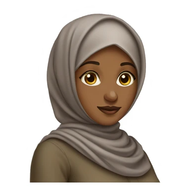 Hijabi brown girl sticker