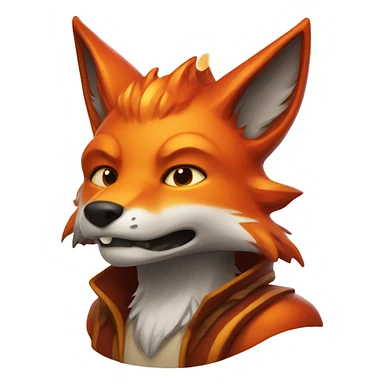 Fiery elemental fox sticker