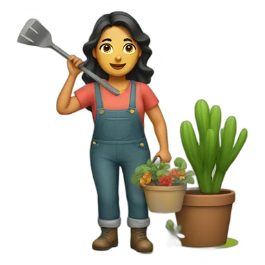 Mexican Gardener Woman sticker