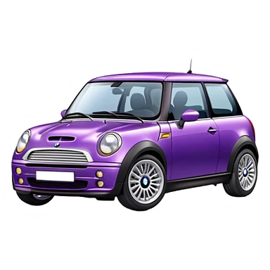 Purple BMW mini sticker
