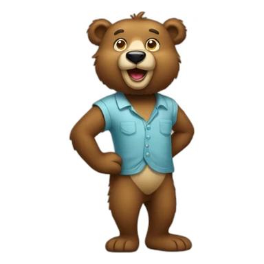 Toon Bear standing sticker