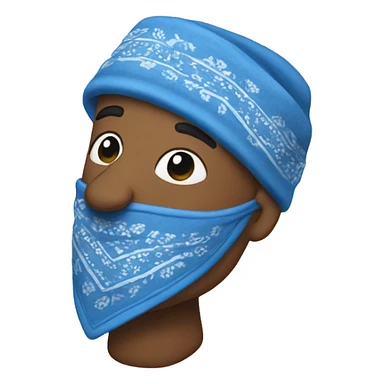 Blue bandana slippers sticker