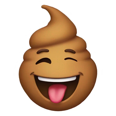 Poop emoji devious smile sticker