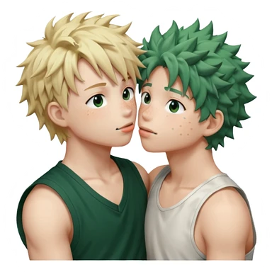 bakugou kissing deku sticker