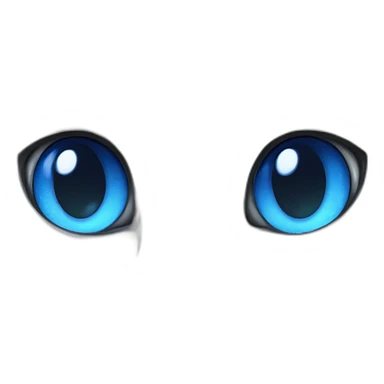 White cat with blue eyes and pink nose sticker