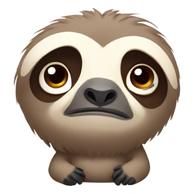 Grumpy cute sloth  sticker
