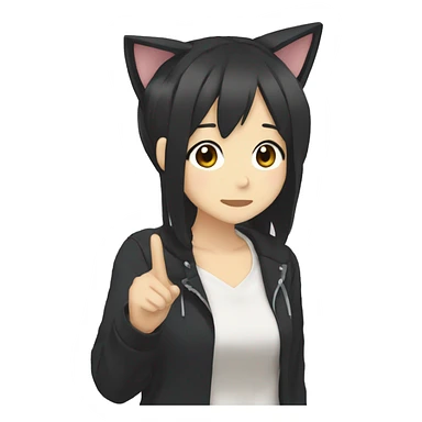 Azusa Nakano from k-on, with cat ear sticker