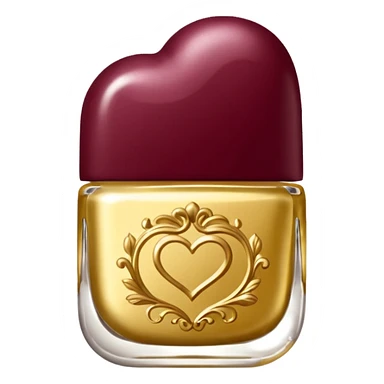 gold rococo burgundy inflatable puffy nail polish sticker