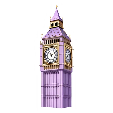 Pale purple Big ben sticker