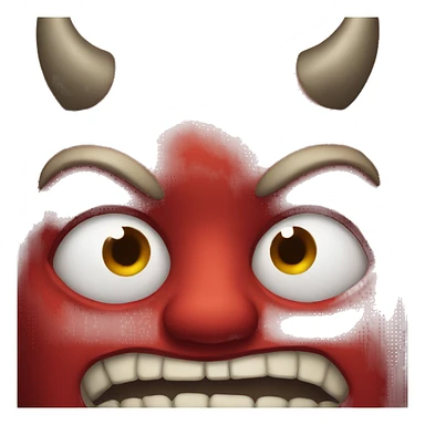 Devil face sticker