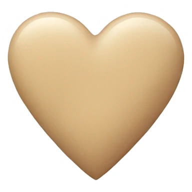 Beige love heart sticker