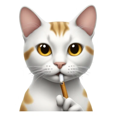 a cat smoking  sticker