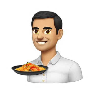 Pedro sánchez eat paella sticker