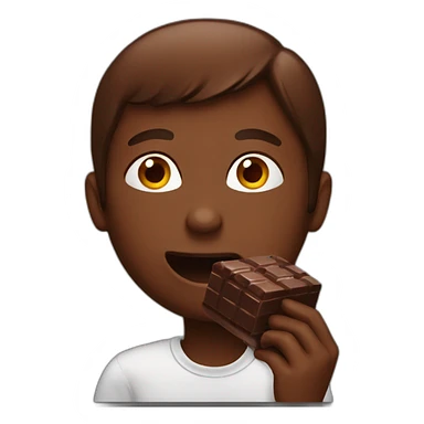 Chocolate eating  sticker