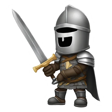 Knight in rock sticker