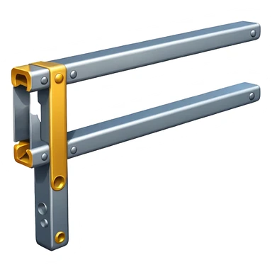 steel beam, shiny metallic sticker