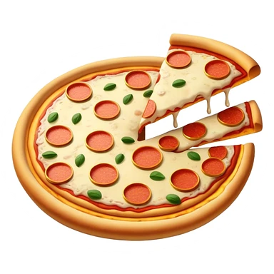 Pizza with gold bars sticker