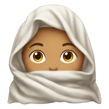 woman in blankiet sticker