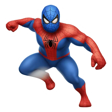 Fat spiderman sticker