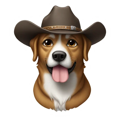 Dog dog dog dog cowboy sticker
