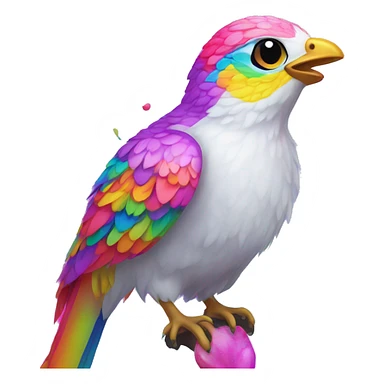 lisa frank bird sticker