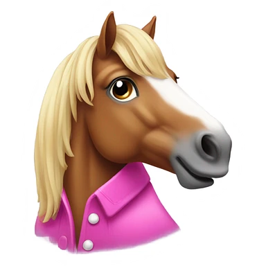 Pink horse sticker
