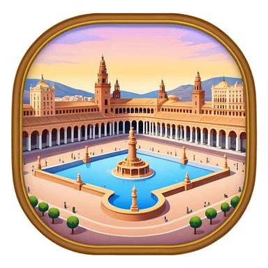 Cinematic Realistic Plaza de España Emoji  sticker