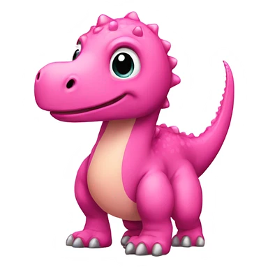 Pink dinosaur sticker