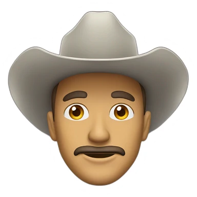 Sombrero de vaquero sin cara sticker