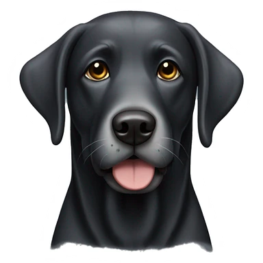 realistic black lab with a scruffy grey beard and eyebrows sticker