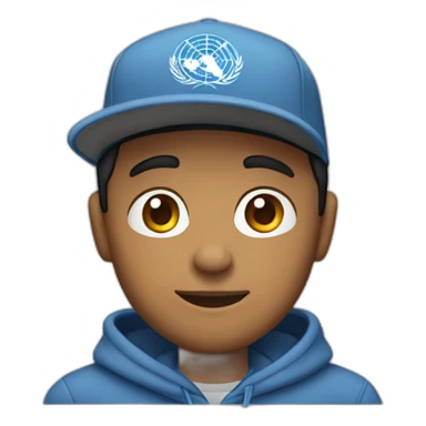 Un chico con sudadera, cabello un poco largo y gorra para atras sticker